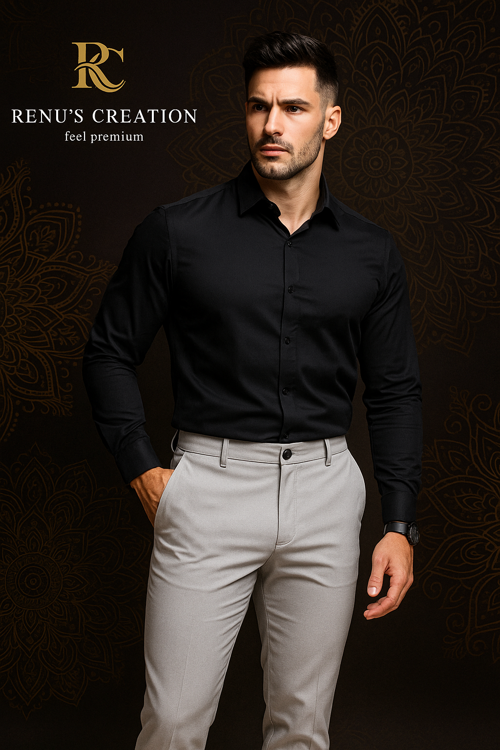 Premium Waist Adjustable Lycra Men's Trouser (Pack of 2)